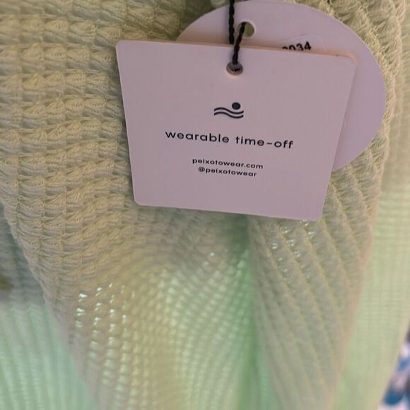 Peixoto Womens Women's L High Slit Cover Up Maxi Dress Citron Green Texture Knit - Picture 10 of 13